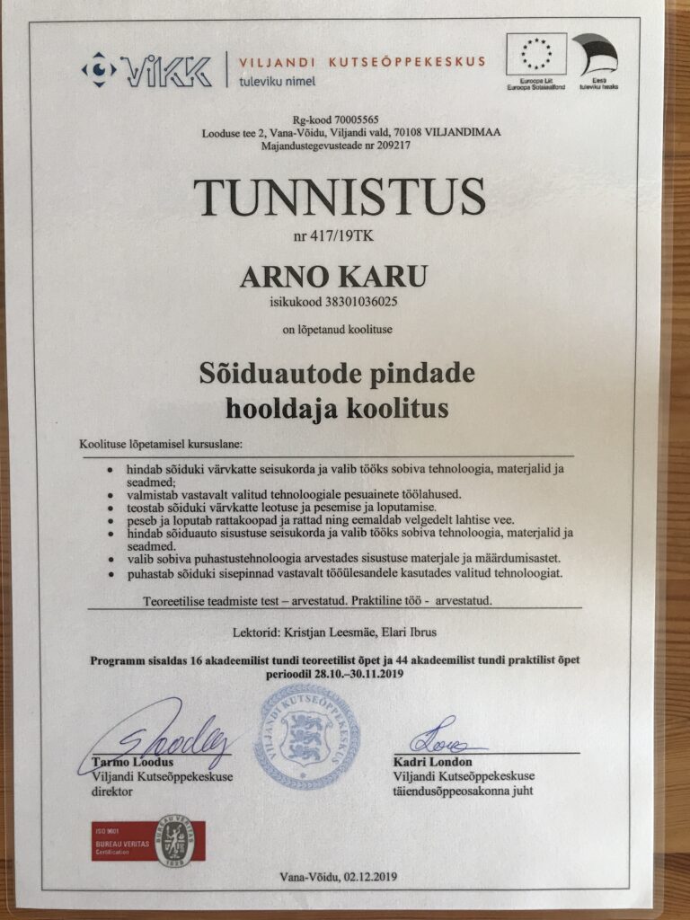 Sõiduauto hooldaja
