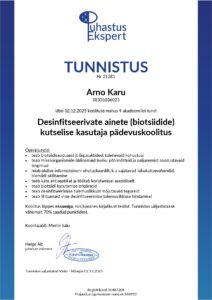 Biotsiid desinfitseerimine