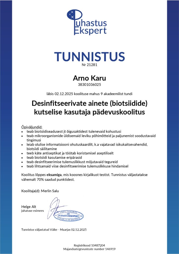 Biotsiid desinfitseerimine